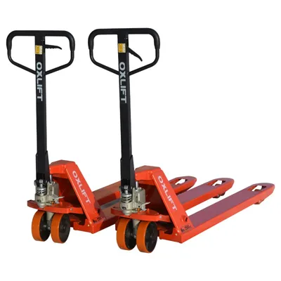 фото ручная гидравлическая тележка oxlift ox30-pu115