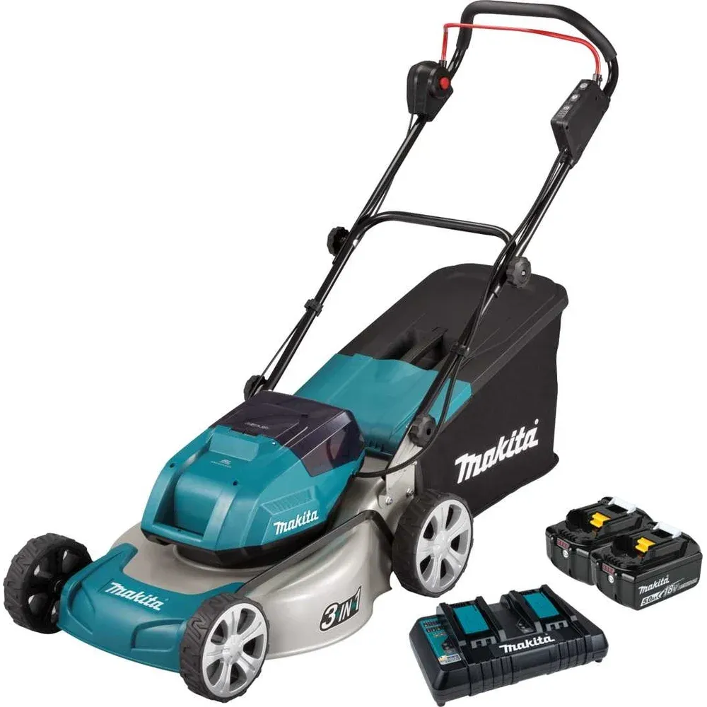 фото аккумуляторная газонокосилка makita dlm460pt2