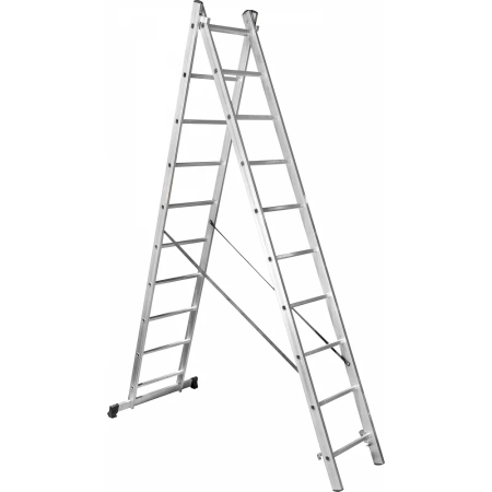 фото двухсекционная лестница gigant l-02 2х10 5,65 м