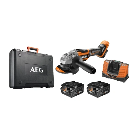 фото бесщеточная болгарка (ушм) aeg bews18-125blli-502c